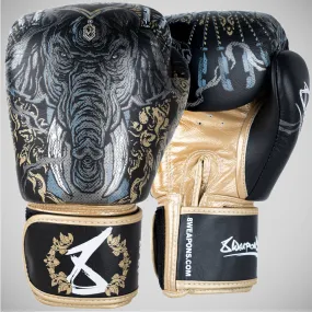 8 Weapons Three Elephants 2.0 Boxing Gloves Black/Gold