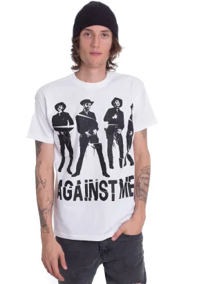 Against Me! - Cowboy White - T-Shirt