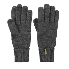 Barts Fine Knitted Gloves Dark Heather