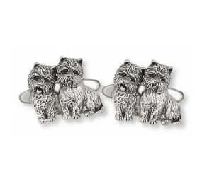 Cairn Terrier Cufflinks Jewelry Sterling Silver Handmade Dog Cufflinks CNWT6-CL