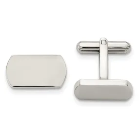 Chisel Stainless Steel Polished Cufflinks