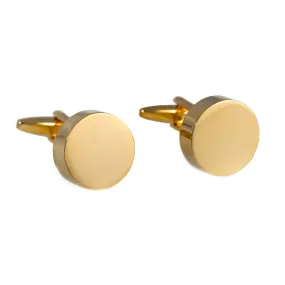 Gold Plated Round Cufflinks