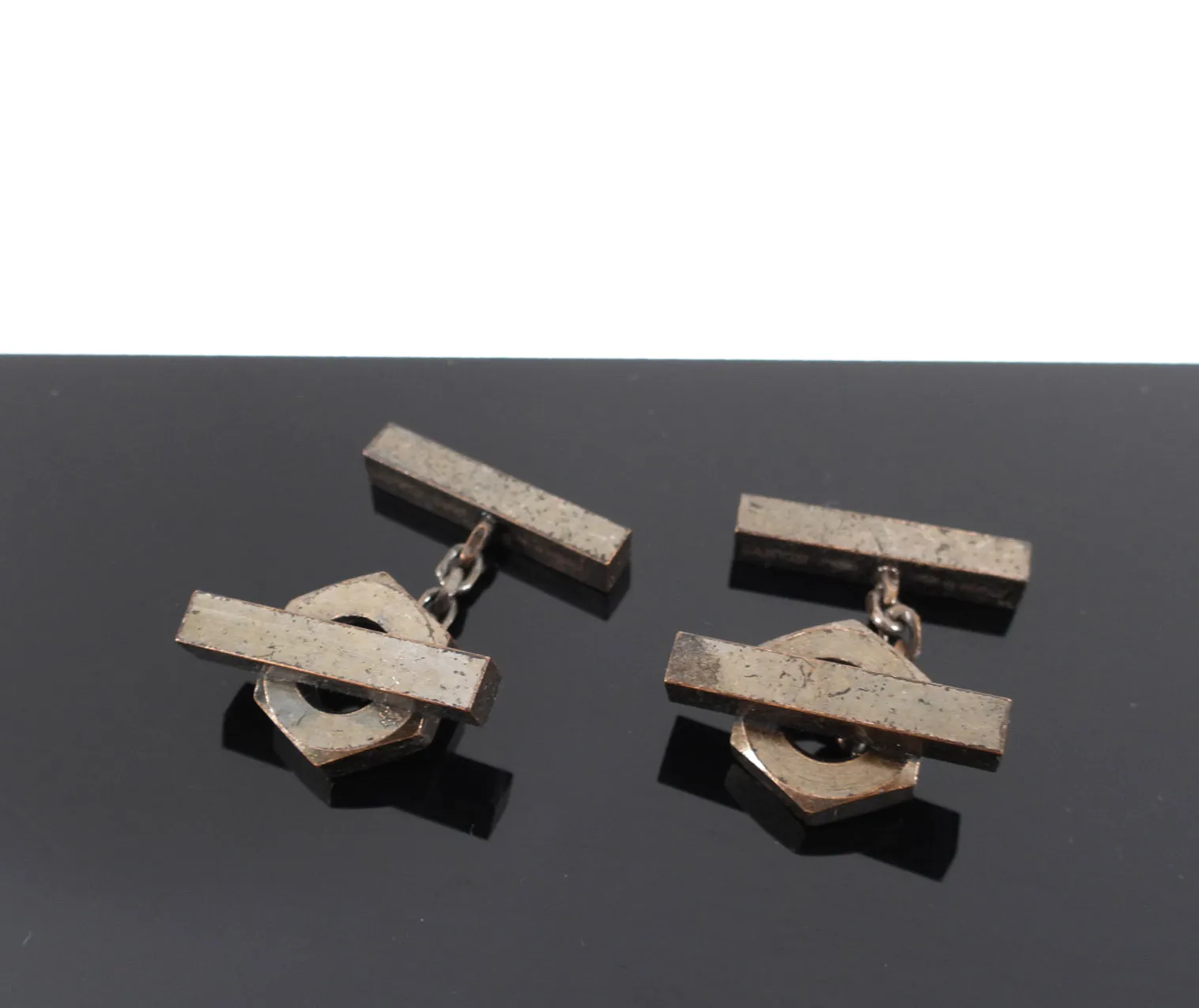 Lanvin Antiqued Copper Cufflinks