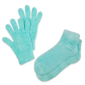 Spa Socks And Gloves Set - Aloe Infused - Teal