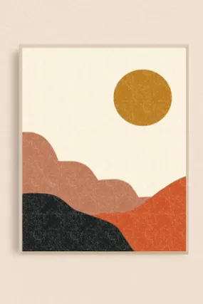 Terracotta Rising Sun Print