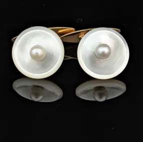 The Delft - Vintage Pearl MOP 14k Gold Cufflinks