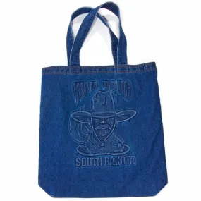 Wall Drug Cowboy Blue Denim Tote Bag